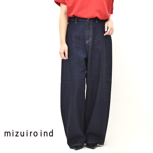 mizuiro-ind ミズイロインド ハイウエストワイドデニム 1-260030