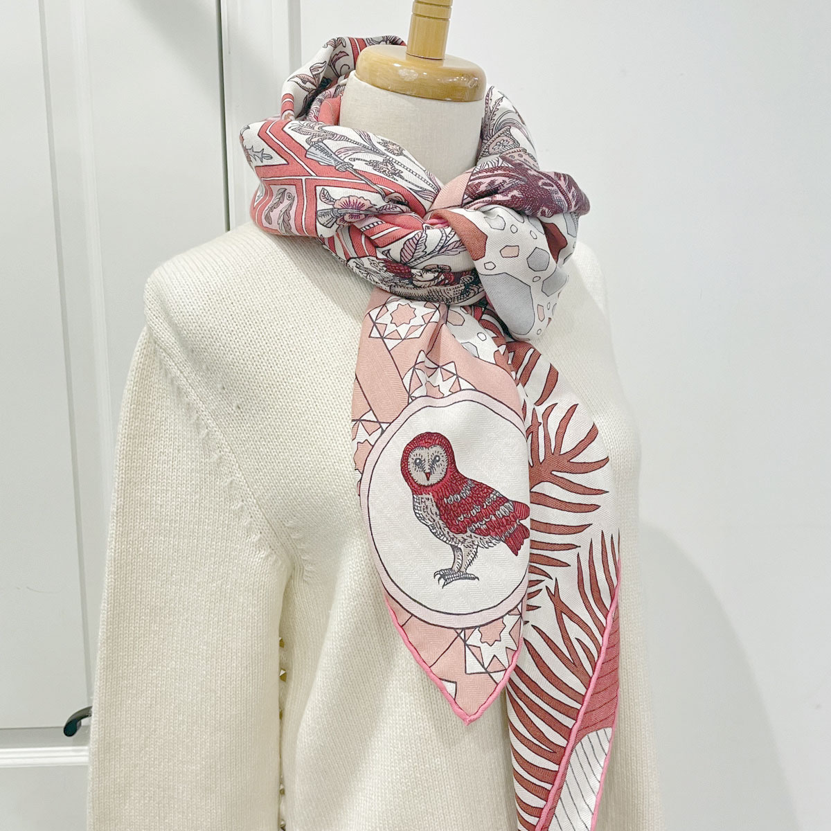 エルメス アマゾンのダンス カシミヤシルク ストール 140cm HERMES