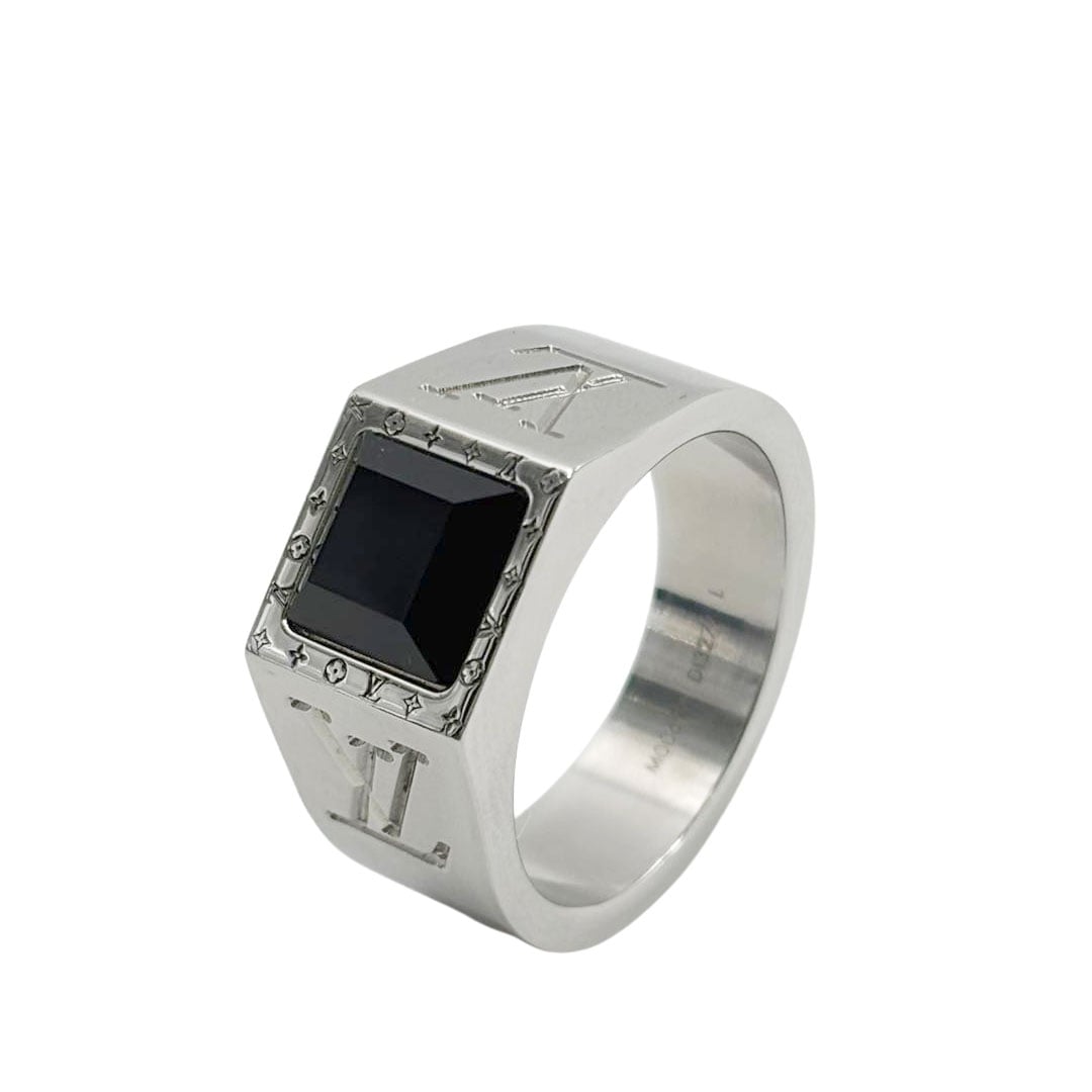 LOUIS VUITTON ルイヴィトン 指輪 リング・LV オニキス サイズL(約21号