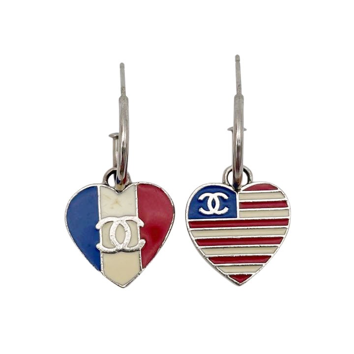 希少】 ヴィンテージ CHANEL シルバー フープピアス ココマーク 97P