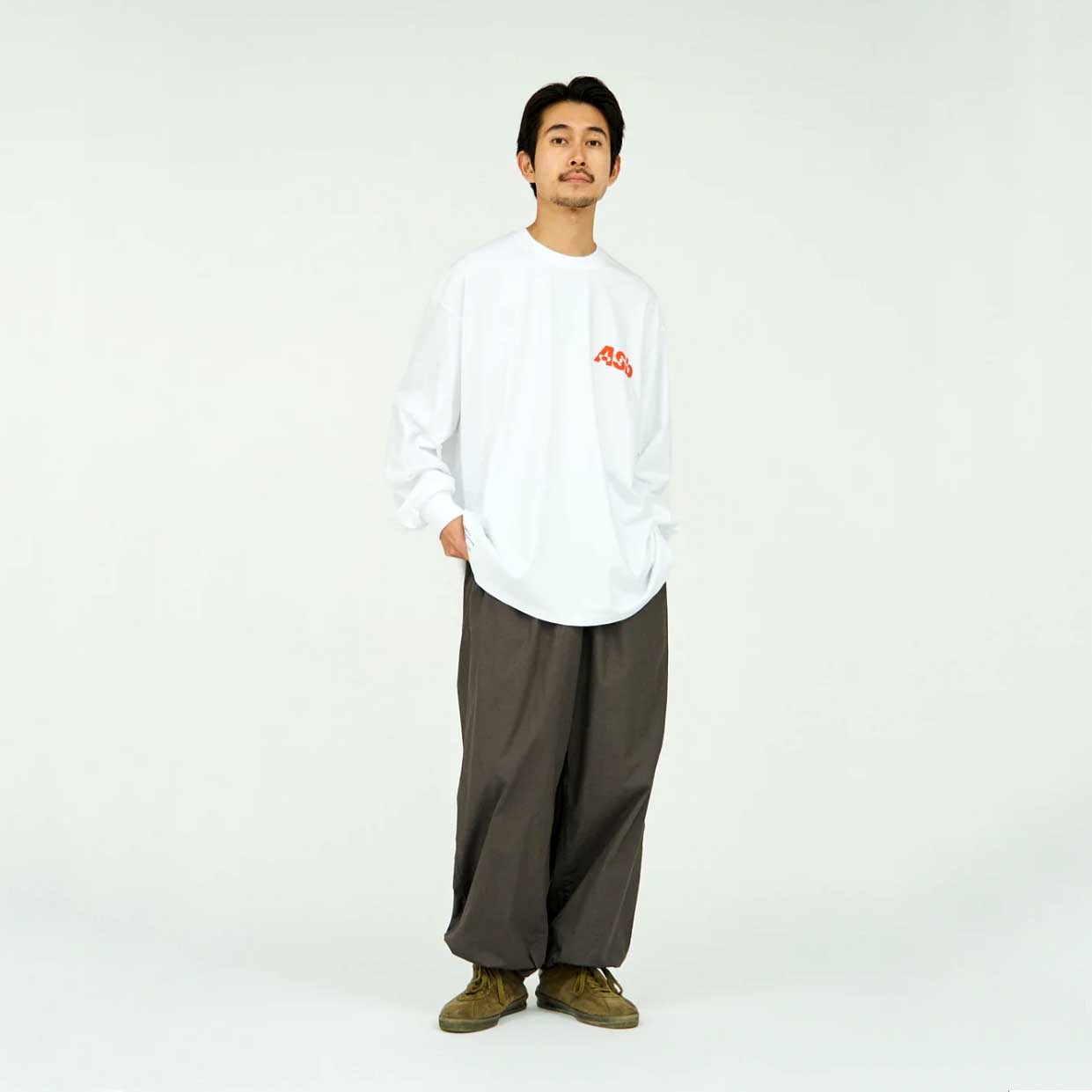 FreshService フレッシュサービス AS×FS CORPORATE L/S TEE “Asb” WHITE