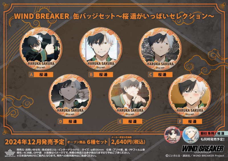 WINDBREAKER ベースヤード 缶バッジ 桜遥 30点セット 桜 桜遥 缶バッジ
