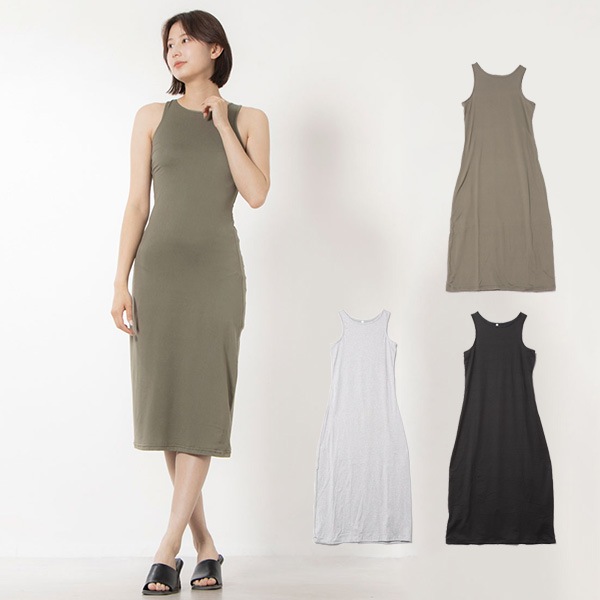 バックオープンタイトノースリーブワンピース | レディース,ワンピース