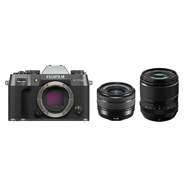FUJIFILM X-T50 / XC15-45mm+XF33mmダブルレンズキット チャコール