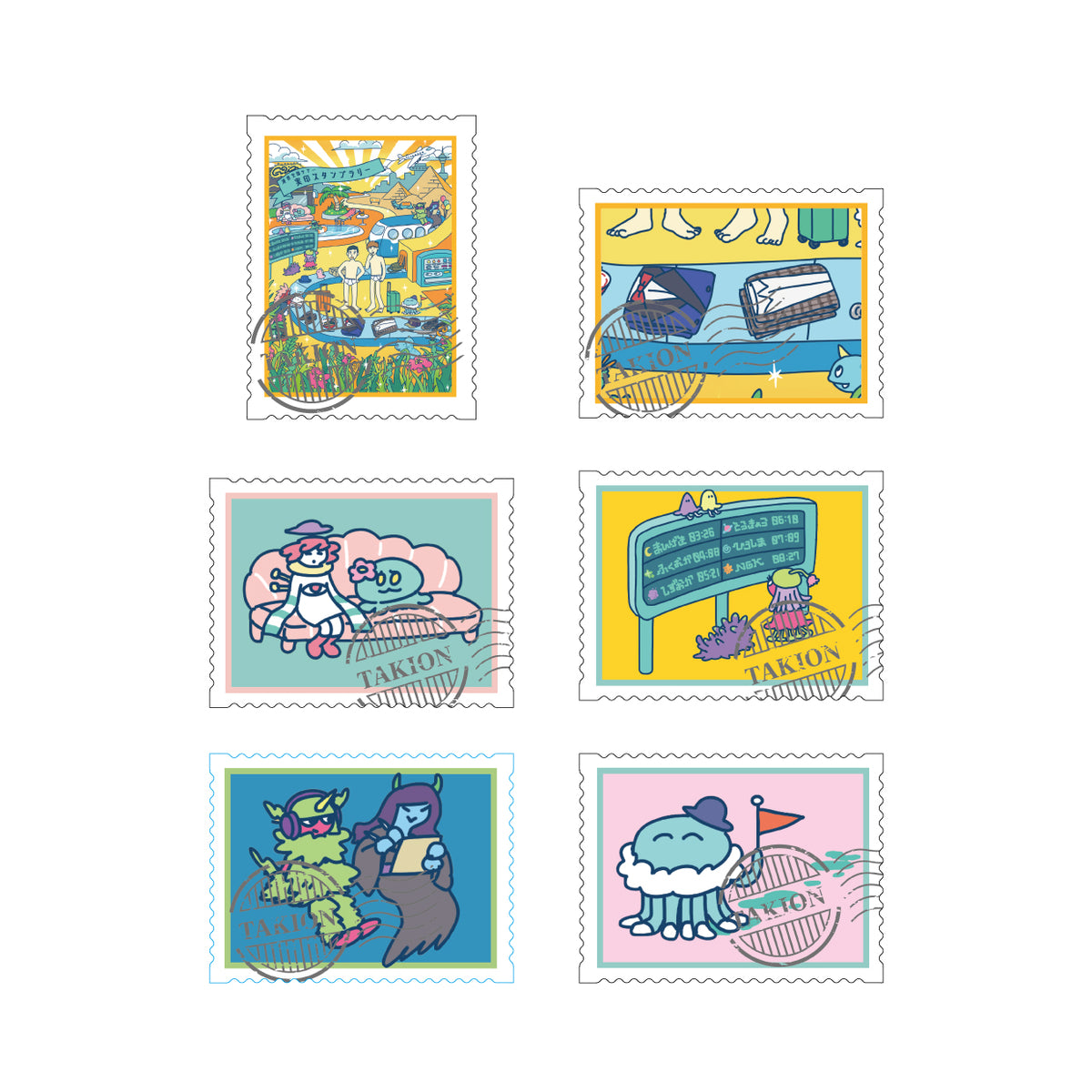 滝音全国ツアー「実印スタンプラリー」 切手風シールセット – FANY Mall