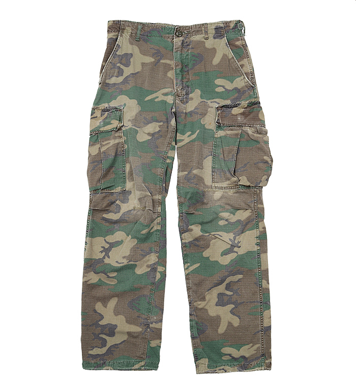 NAM戦 US(米軍) ERDL ブラウンリーフカモ野戦パンツ(R/S)/実物・良