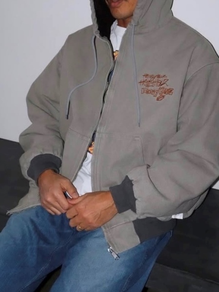 HENRY HAUZ 「FUN JACKET」 フェード加工 パデッド ジップアップ