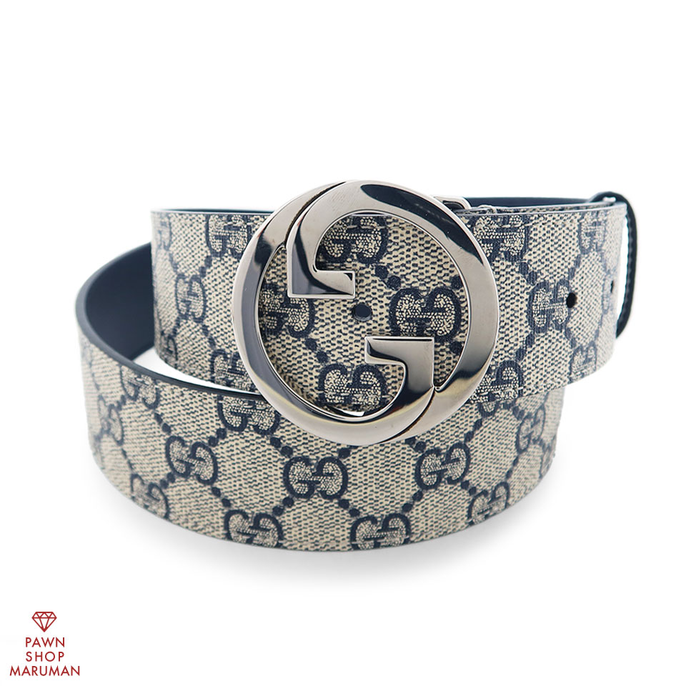 GUCCI グッチ インターロッキングGバックルベルト 703147 GGスプリーム