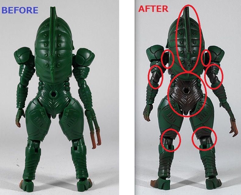 掌動 仮面ライダーカブト ワーム（サナギ体） レビュー＆部分塗装