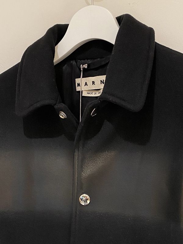MARNI（マルニ） メルトンウールジャケット ブラック - margin