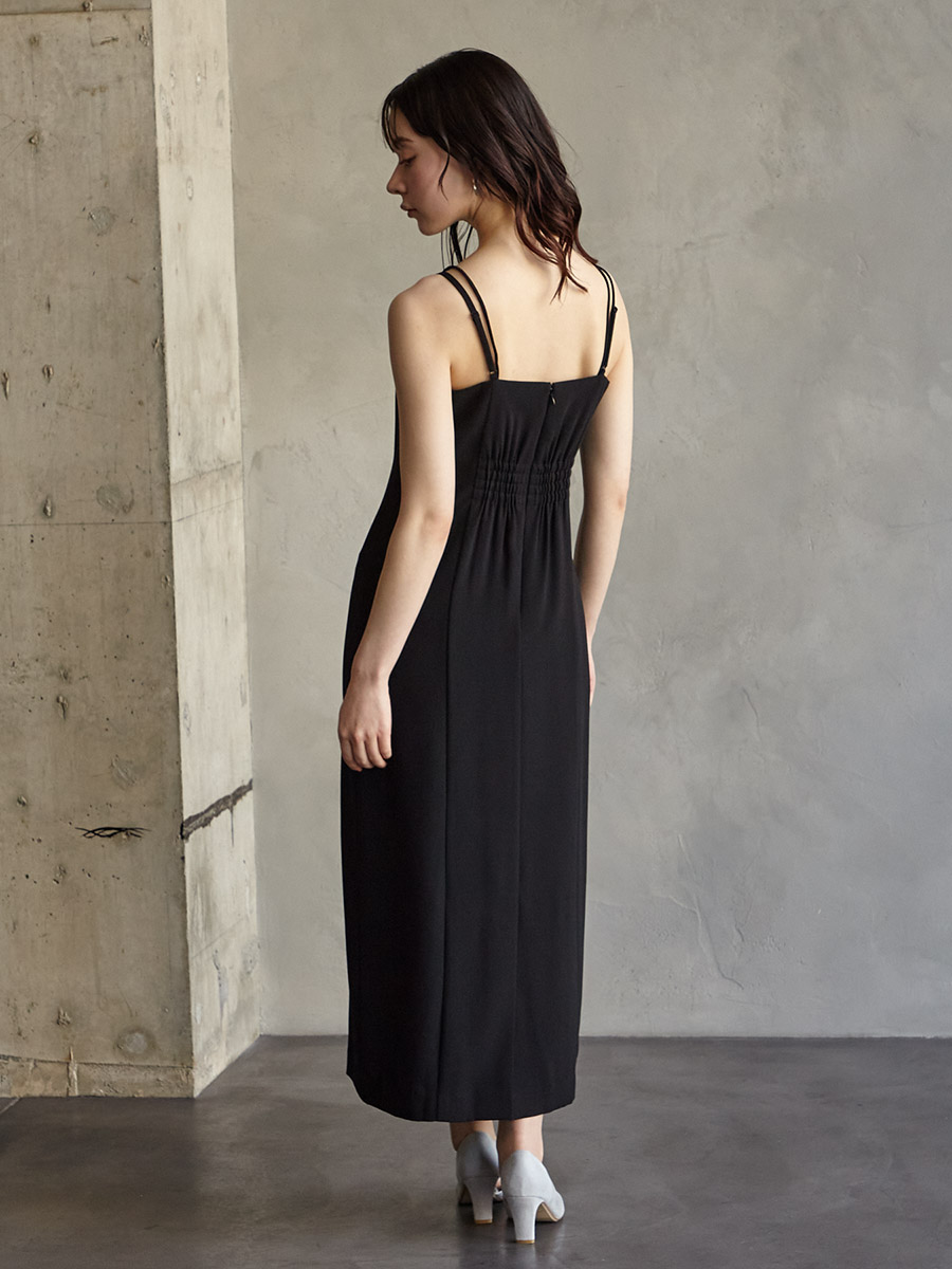 ダブルストラップキャミソールドレス(S ブラック): AIMER | エメ