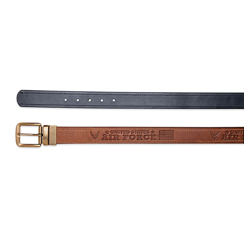 U.S. Air Force Pride Mens Reversible Leather Belt Embossed With