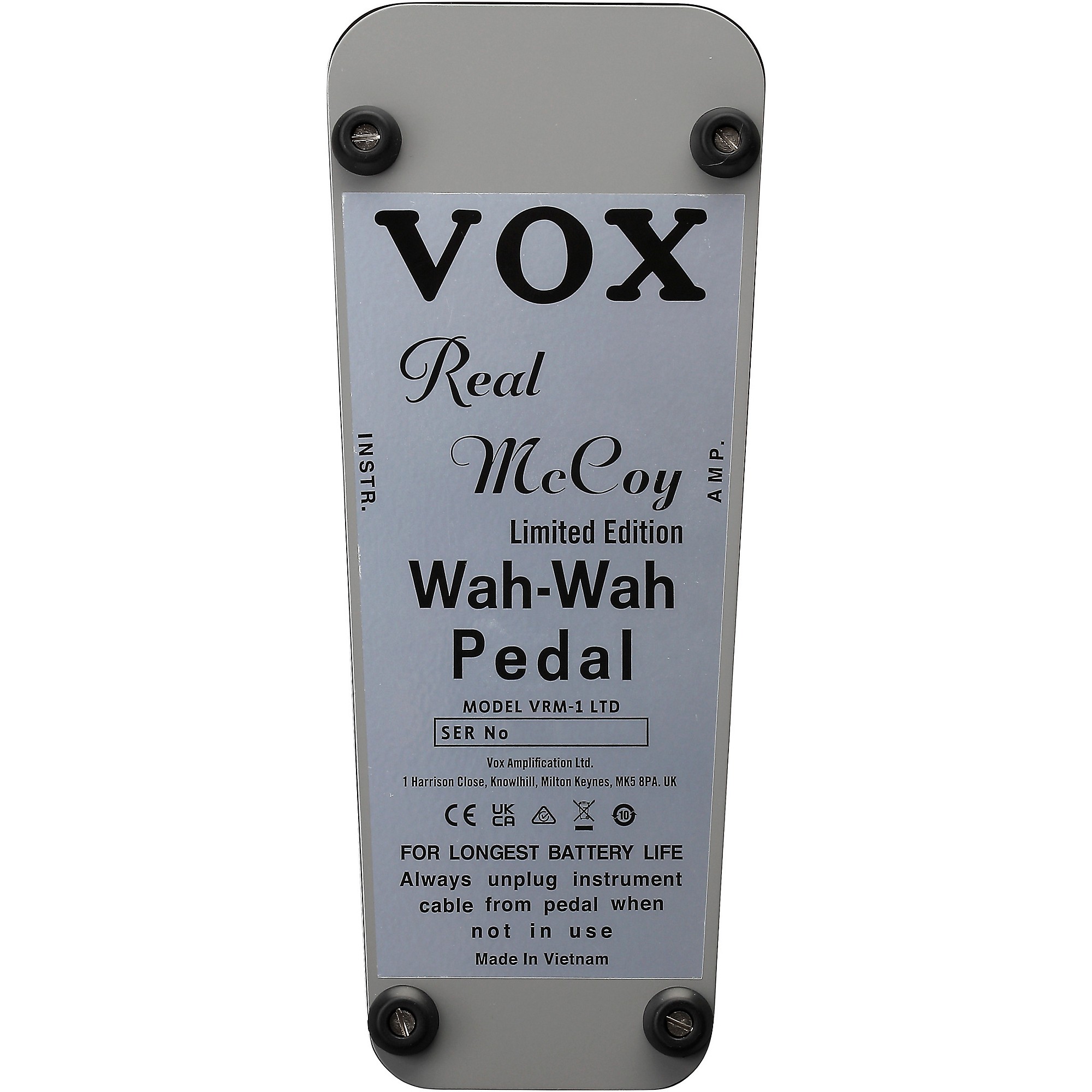 VOX VRM-1 Real McCoy Limited-Edition Wah Effects Pedal Chrome