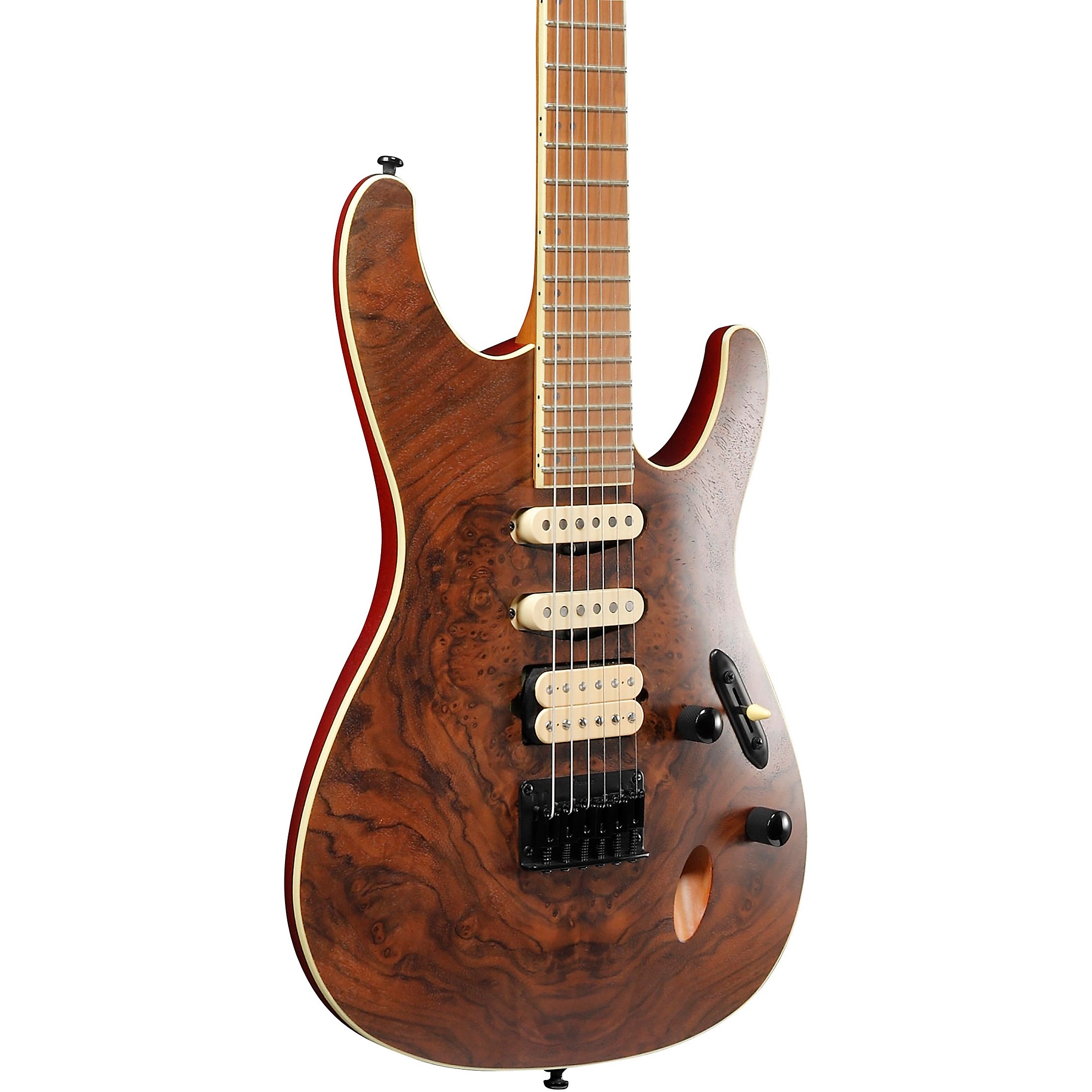 Ibanez SEW761MCWNTF Exotic Wood 6st Electric Guitar Flat Natural