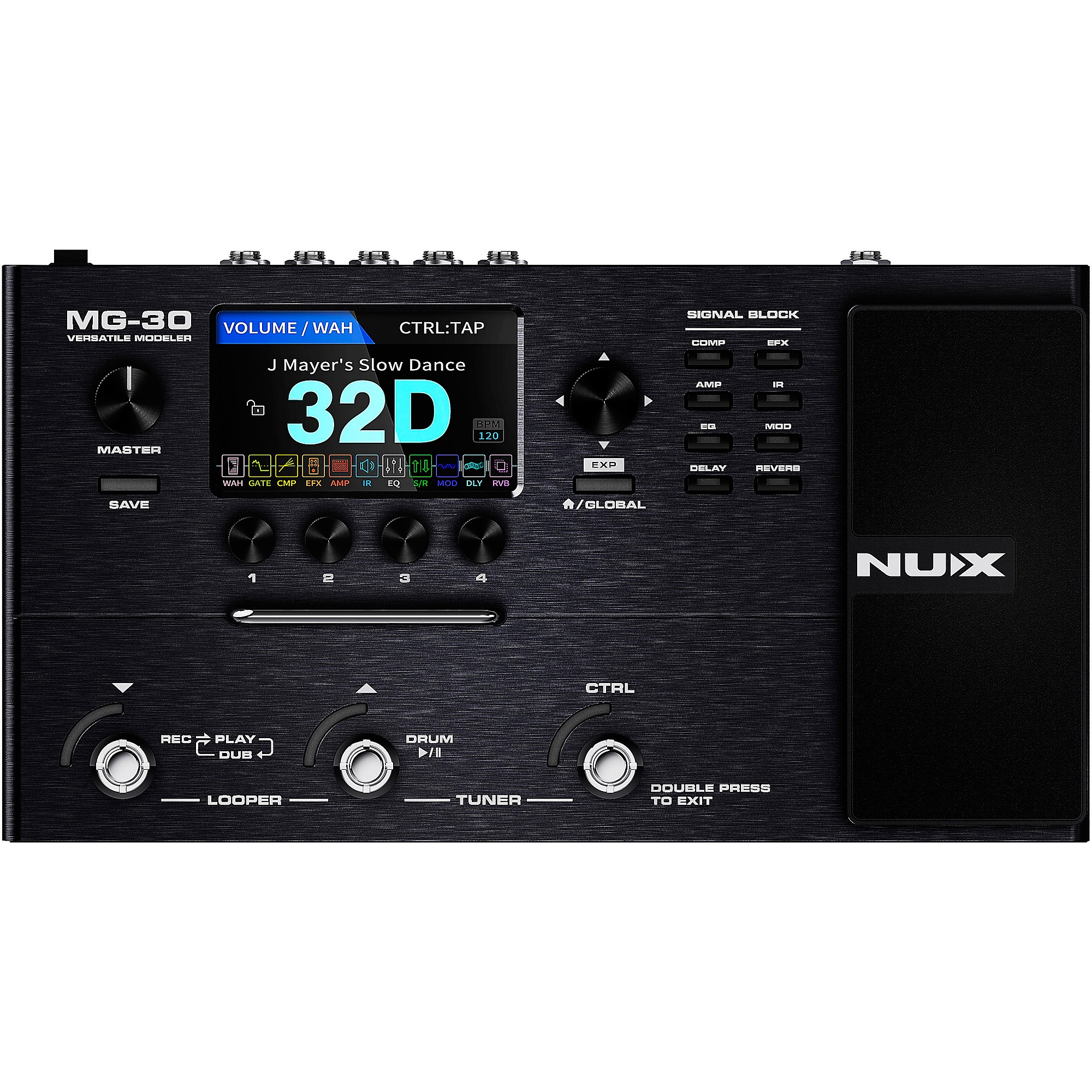 NUX MG30 Multi-Effects and Amp Modeler Effects Pedal Black