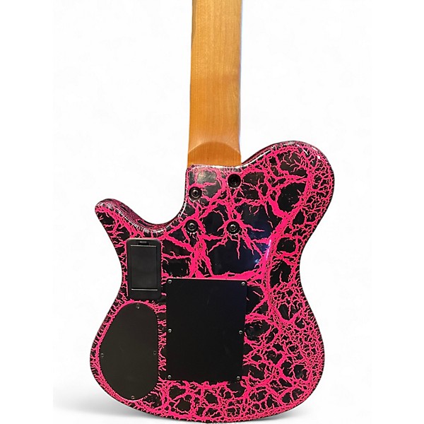 Used Kiesel ZEUS ZX7 CRACKLE HOT PINK Solid Body Electric Guitar