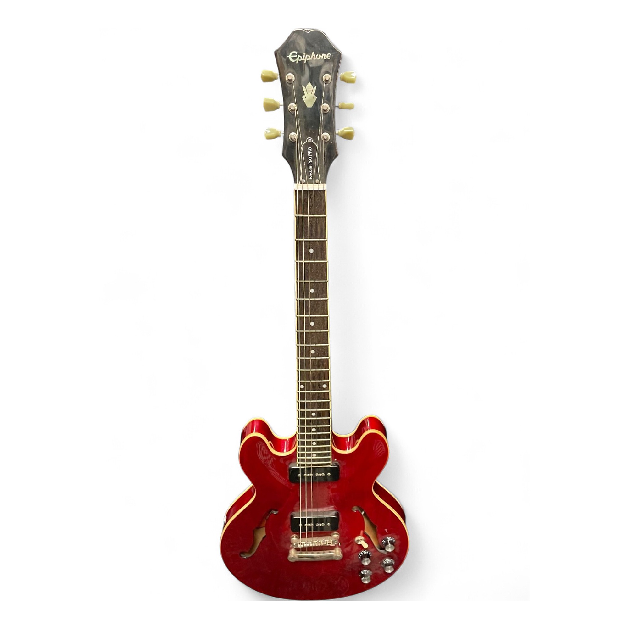 Used Epiphone ES339 P90 PRO Cherry Hollow Body Electric Guitar