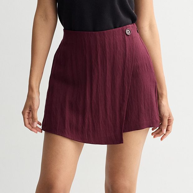 Women's Nine West Asymmetrical Wrap Skort