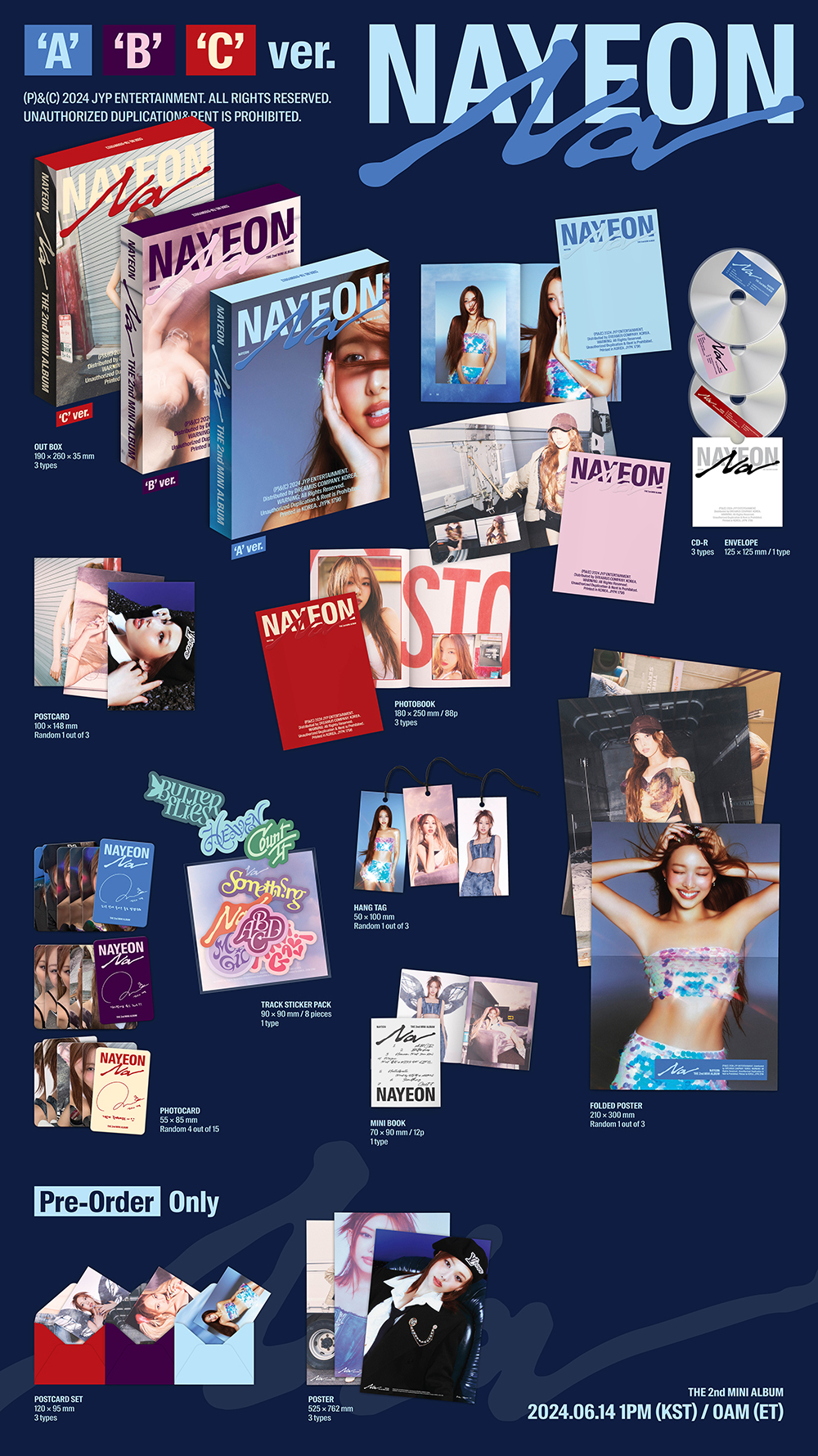 jp.ktown4u.com : NAYEON - ミニアルバム 2集 [NA] (Random Ver.)