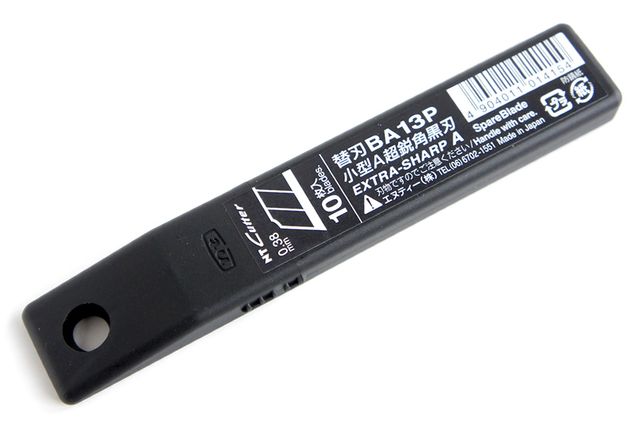 NTカッター替刃(小型A超鋭角黒刃) 10枚入り | レザークラフト・ドット