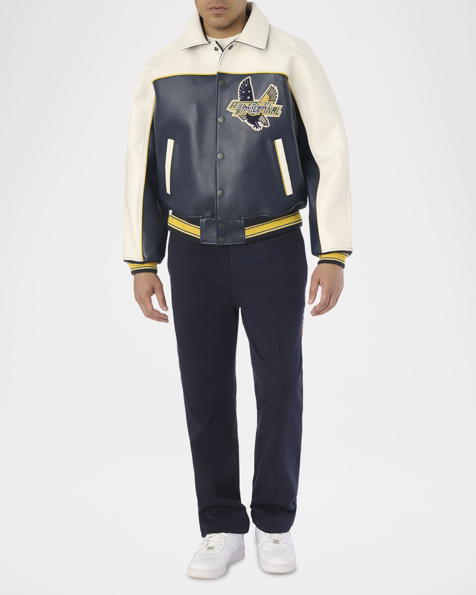 AVIREX Men's Soccer League Leather Jacket | Neiman Marcus