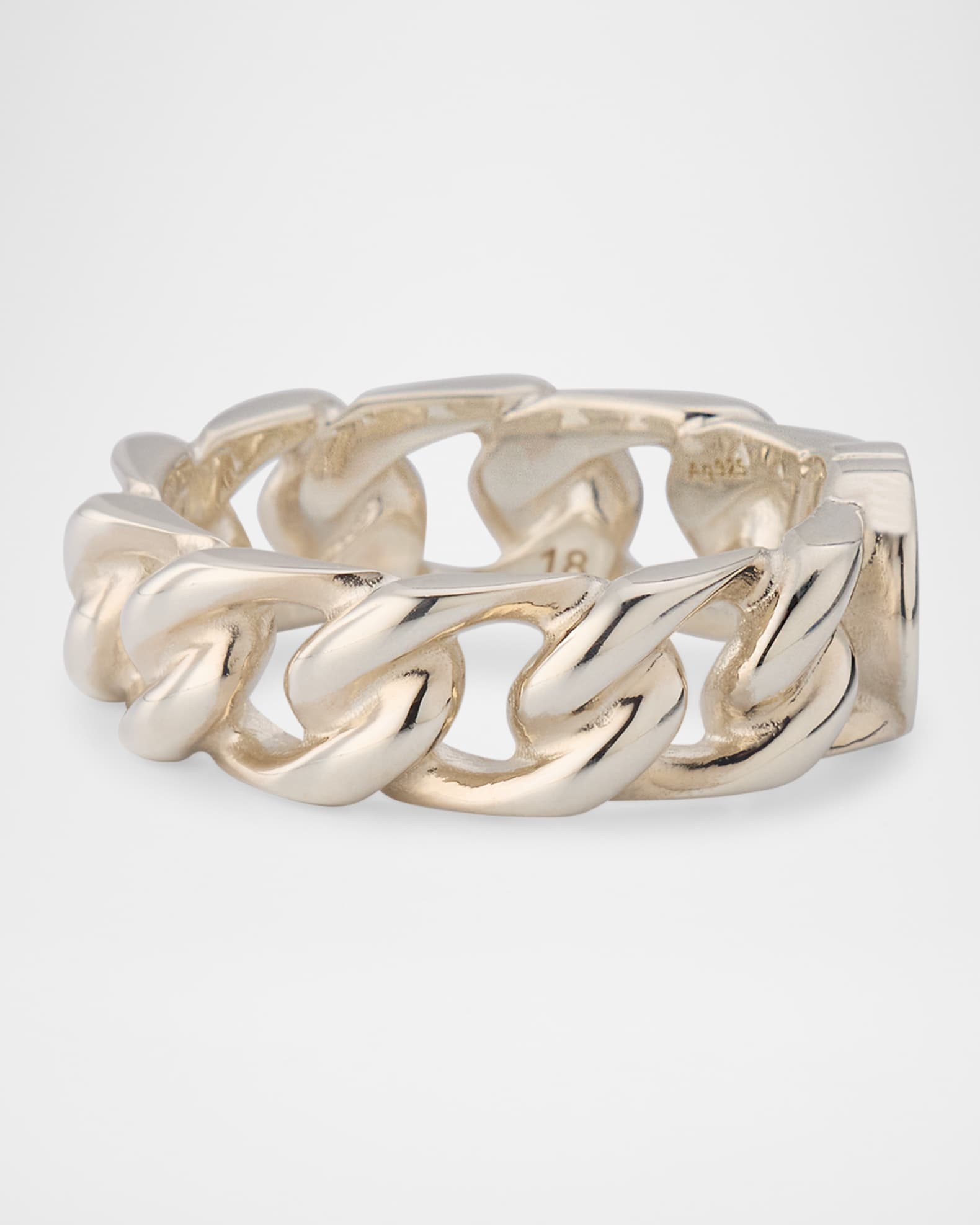 Gucci Men's Sterling Silver Gucci Interlocking Chain Ring | Neiman