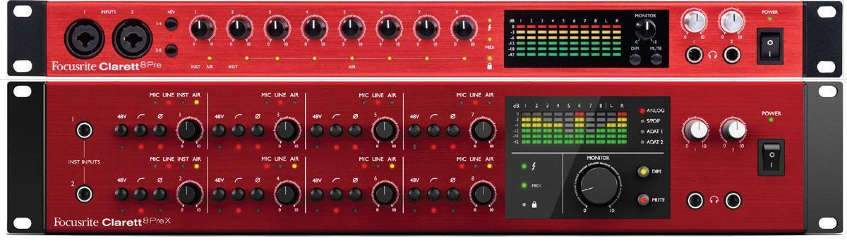 Focusrite Clarett 8Pre X 26x28 Thunderbolt Audio Interface