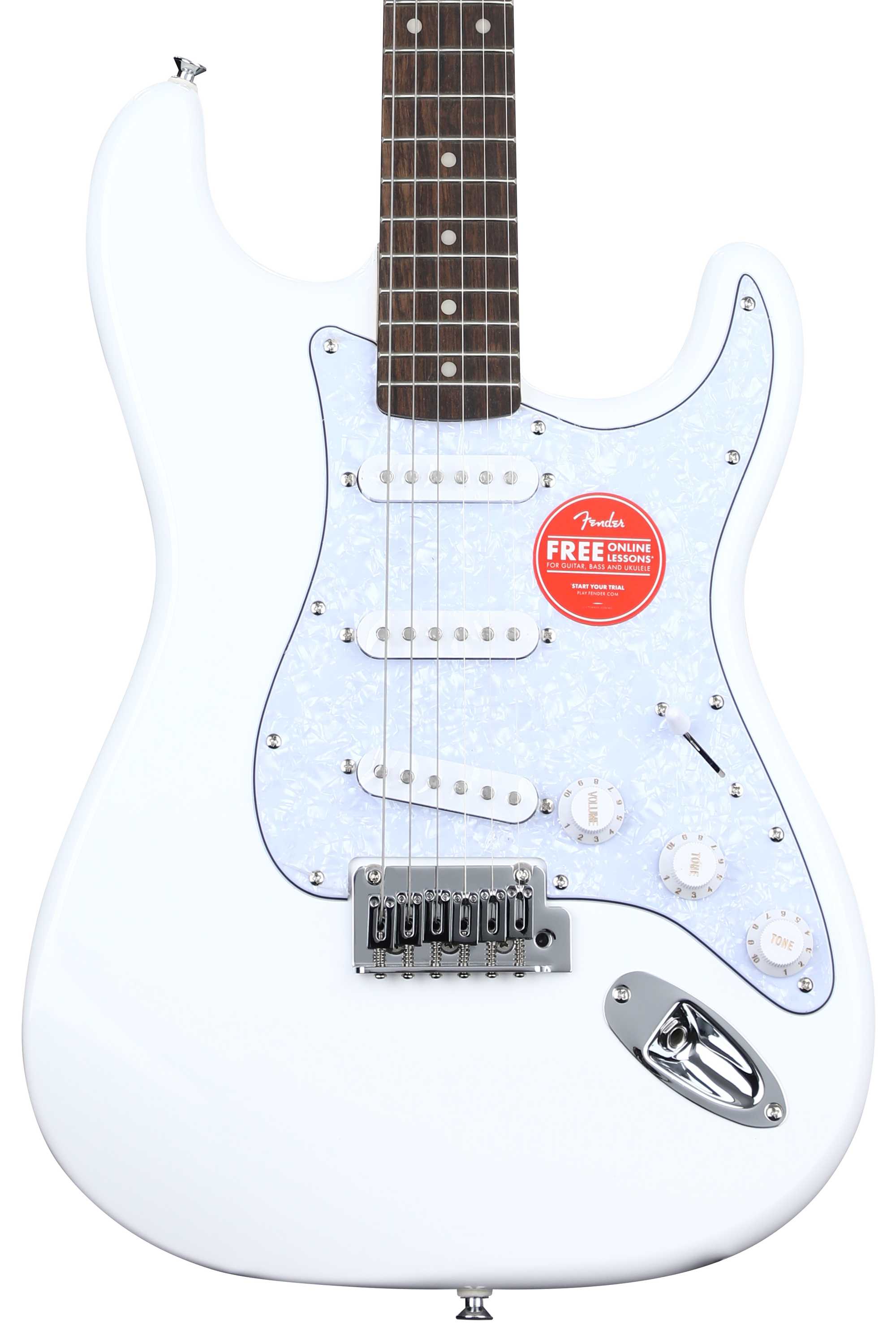 Squier Affinity Series Stratocaster - Arctic White with White