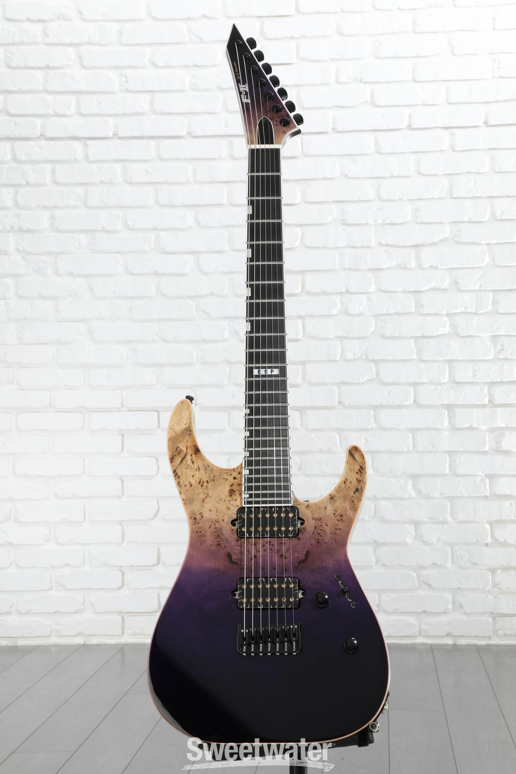 ESP E-II M-II 7 NT Electric Guitar - Purple Natural Fade | Sweetwater