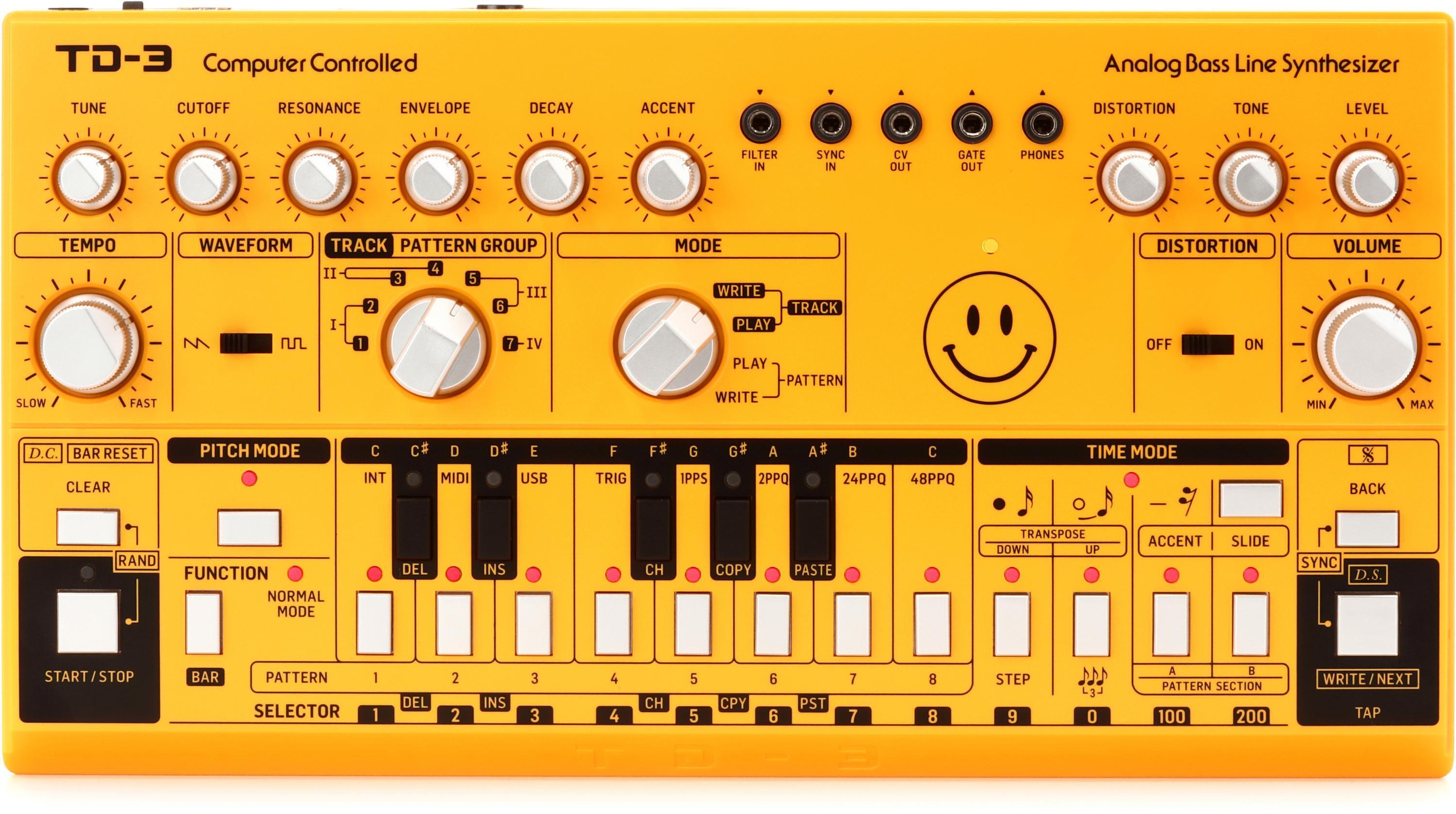 Behringer TD-3-Yellow Analog Bass Line Synthesizer - Yellow