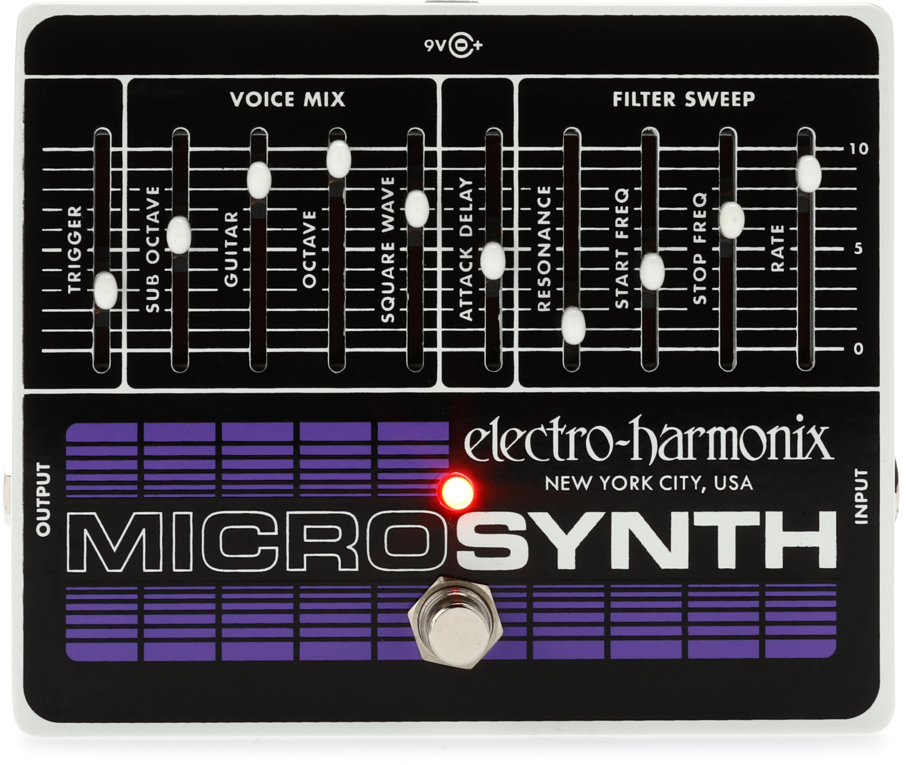Electro-Harmonix Micro Synth Analog Guitar Synthesizer Pedal