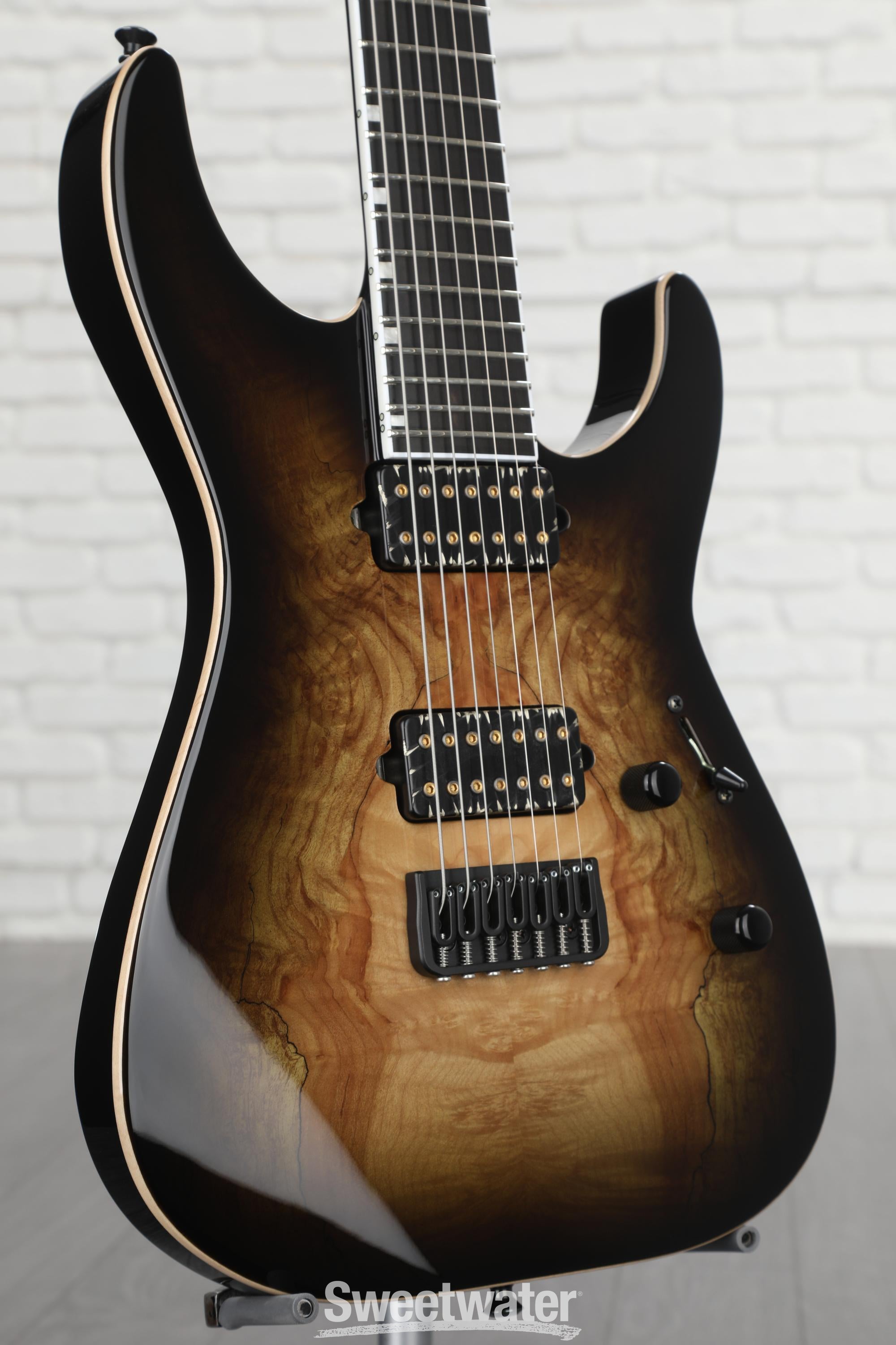 ESP E-II M-II-7 NT 7-String Electric Guitar - Dark Brown Natural