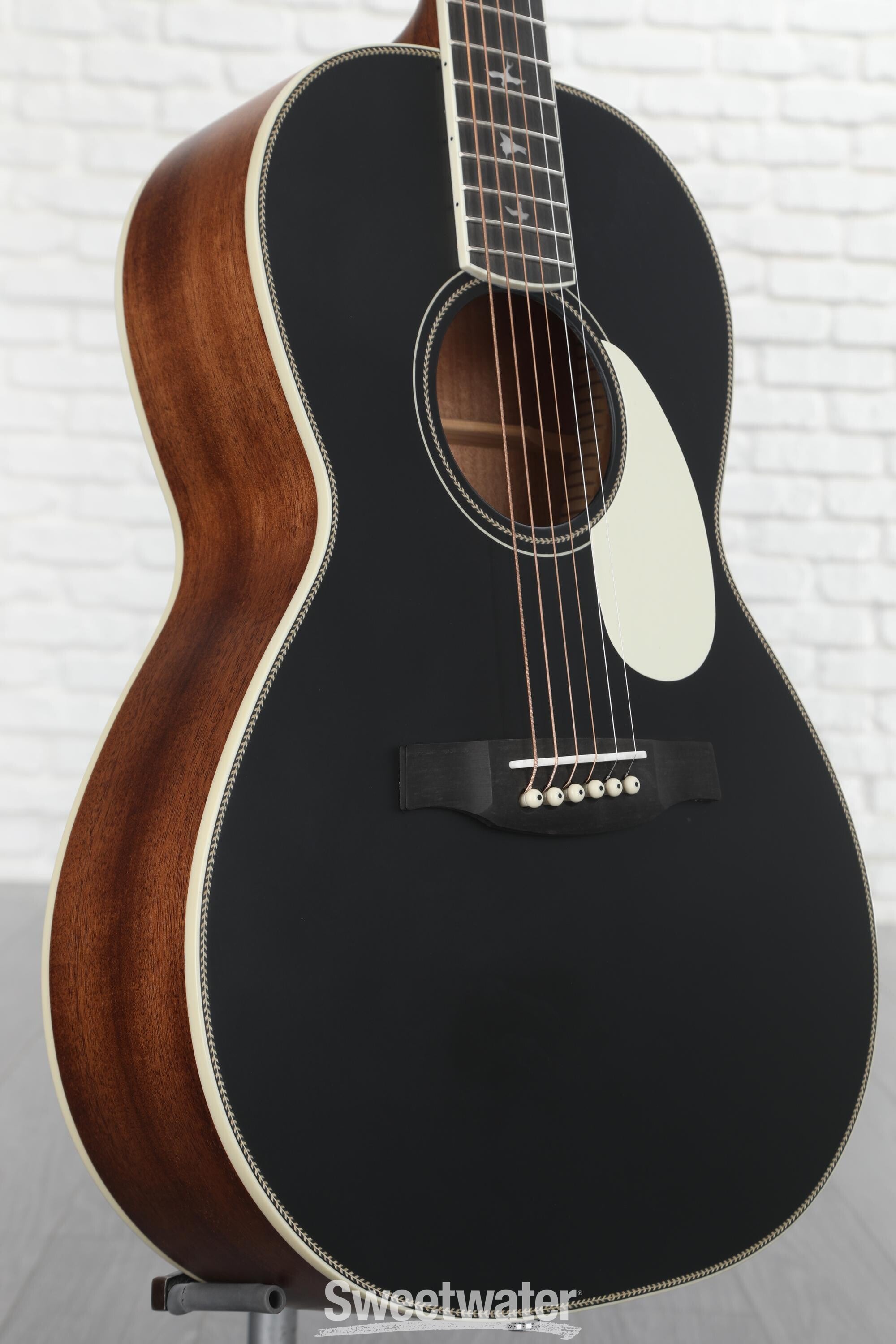 PRS SE Parlor P20 Acoustic Guitar - Black Satin Top | Sweetwater