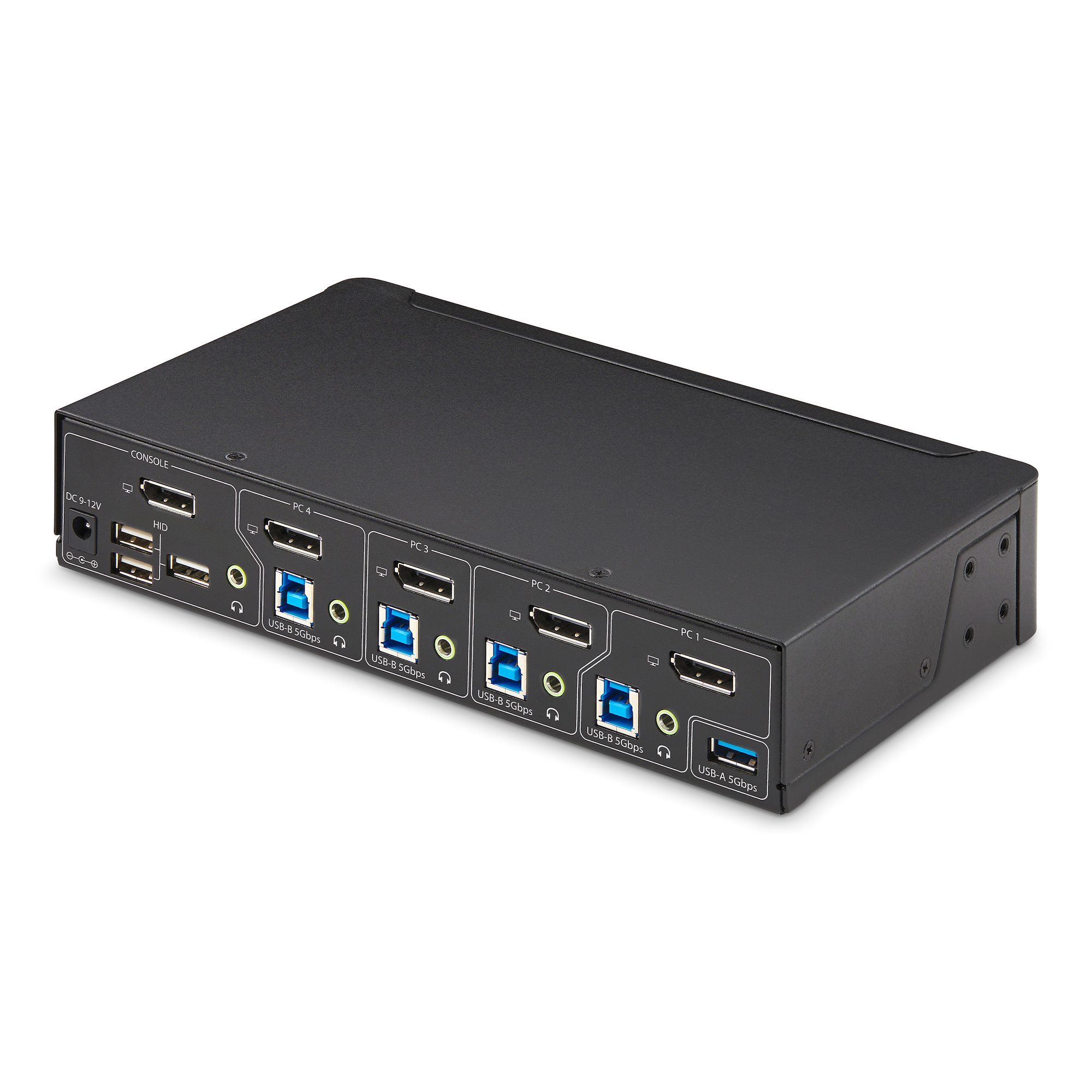 4-Port DisplayPort KVM Switch, Single 4K 60Hz Monitor, 6x USB