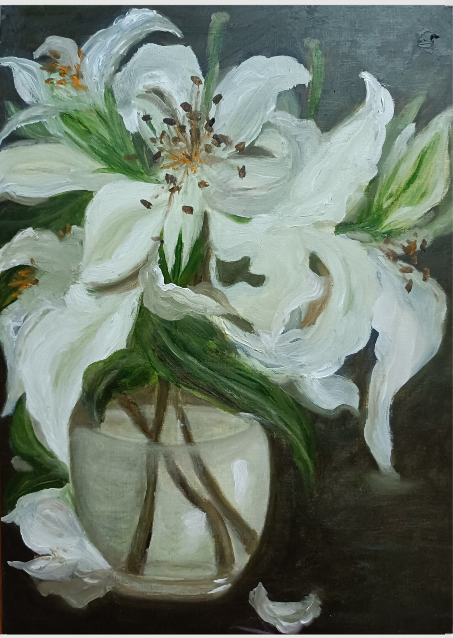 百合, 絵画 玲珑 朱によって | ArtMajeur