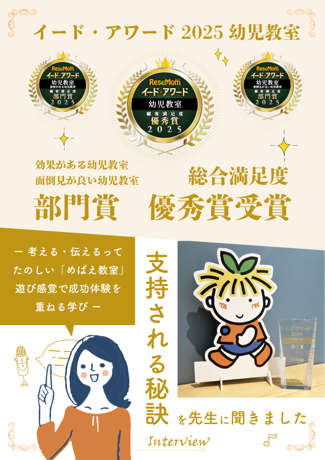 めばえ教室｜30万人以上に選ばれた1歳からの幼児教室・知能教育