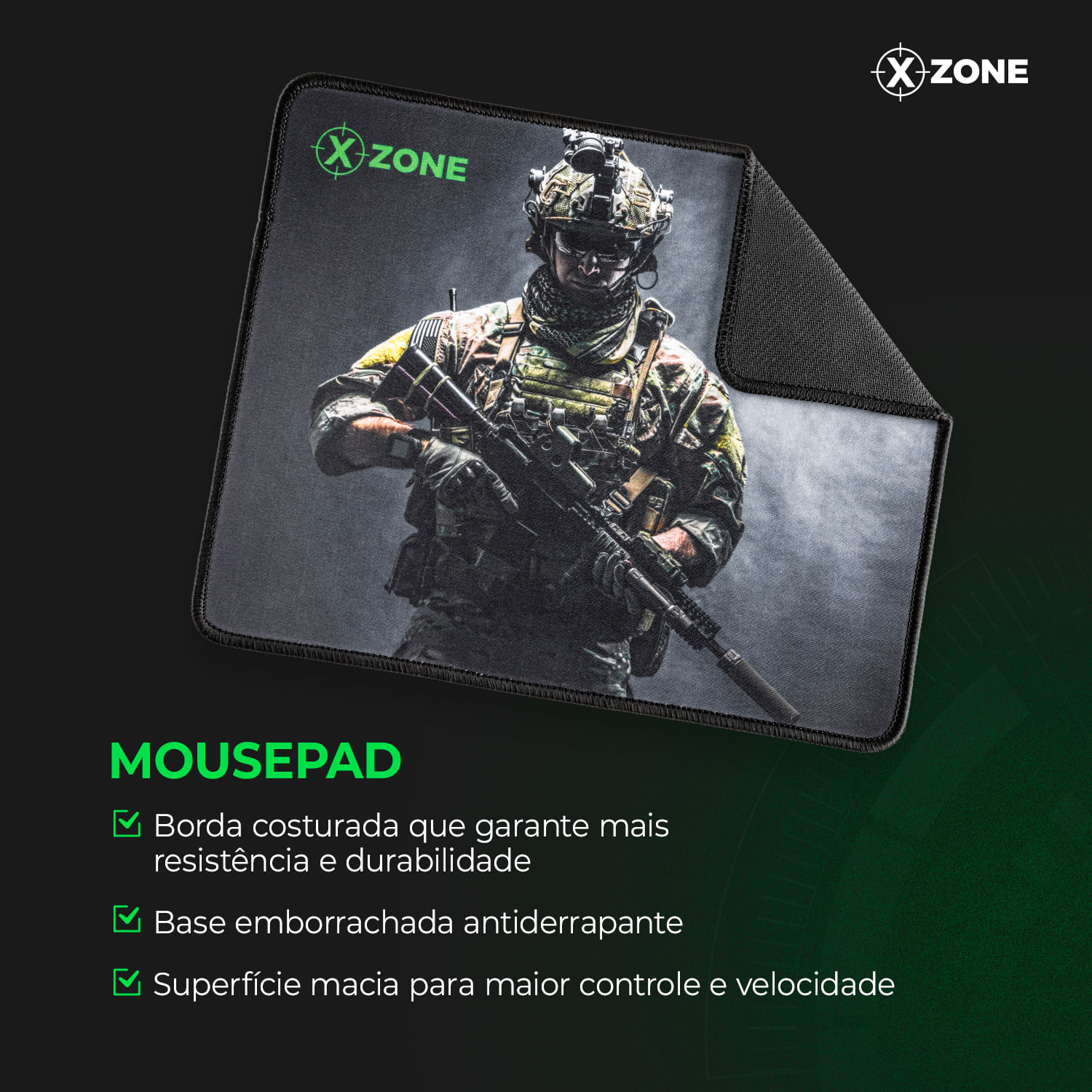 Kit Gamer 2 em 1 Mouse e Mousepad Xzone - GTC-03