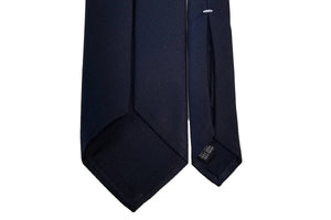MILANO SERIES ネクタイ ◇ ダークネイビー×ソリッド《セッテピエゲ