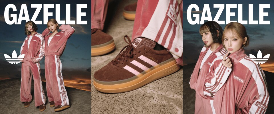 重盛さと美×礒部希帆が秋冬トレンドのベロア素材セットアップ＆厚底