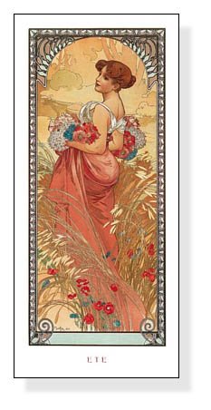 Amazon.co.jp: ポスター アルフォンス ミュシャ 四季 -夏- 1900年