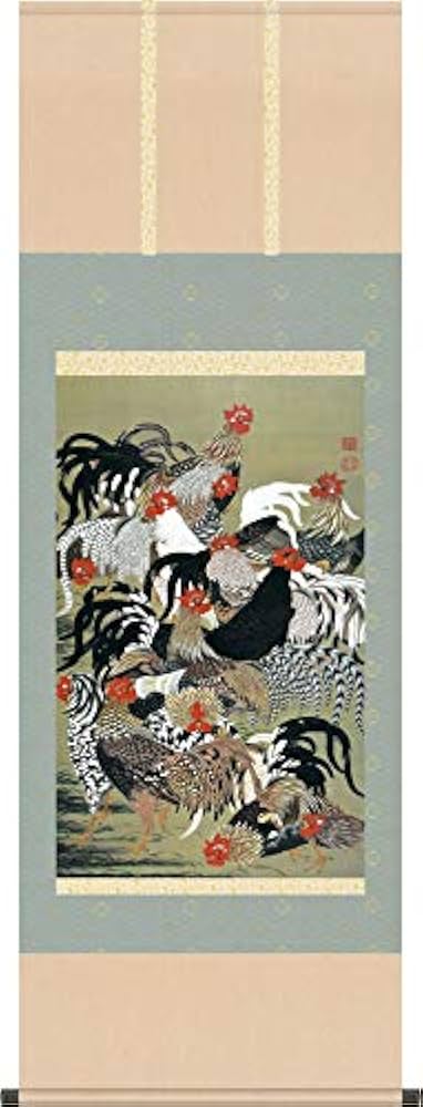 ファッション 伊藤西湖/仙鶴高士図/掛軸/名家伝来/AA-894 伊藤西湖