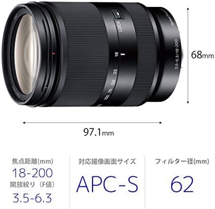 Amazon.com : Sony SEL18200LE E 18-200mm F3.5-6.3 OSS LE E-mount