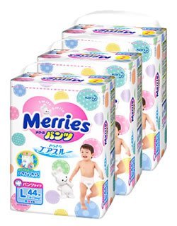 Amazon.co.jp: メリーズパンツ さらさらエアスルー L 44枚【3個パック