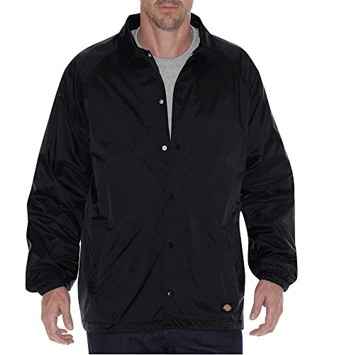 Amazon.com: Dickies Men's Lightweight Snap Jacket, Black, Small