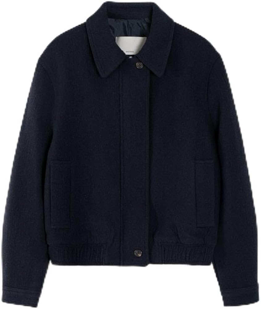 Amazon | OHOTORO Mannish Wool Blouson navy | シャツ・ブラウス 通販
