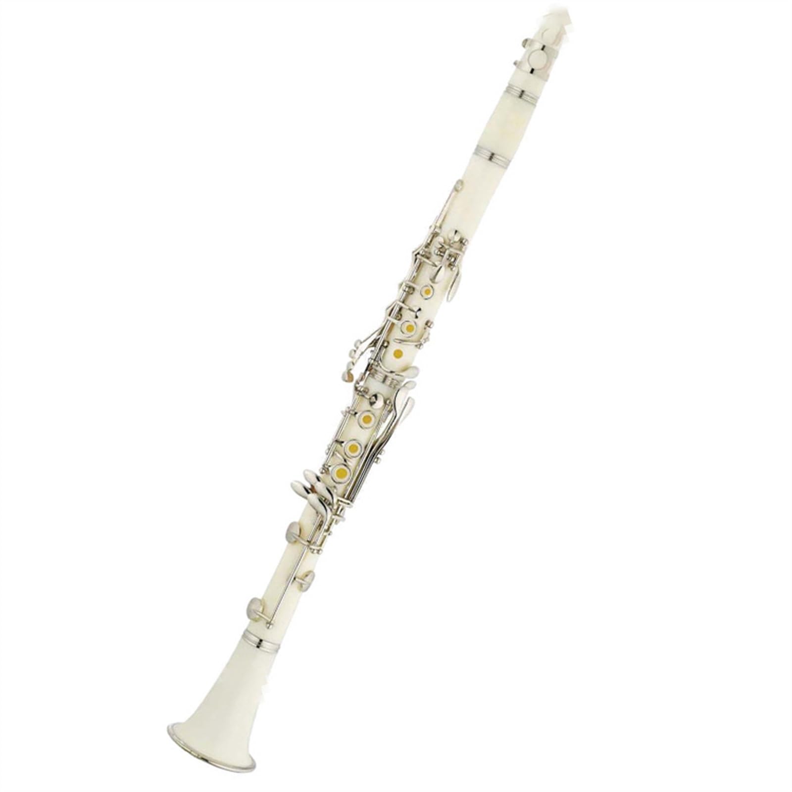 Amazon | 演奏楽器クラリネット白いプラスチックのボディ表面銀メッキ