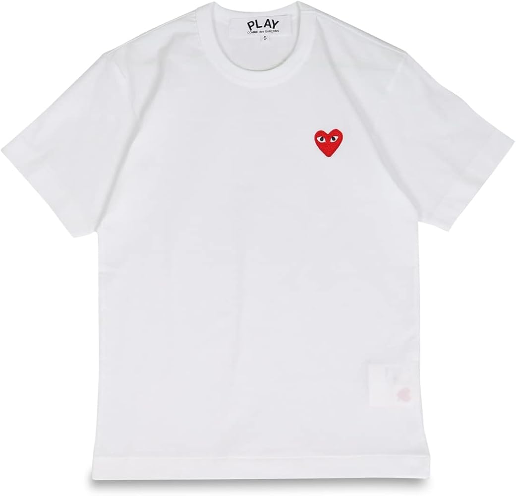 Amazon | [プレイ コムデギャルソン] Tシャツ 半袖 レッドハート ロゴ