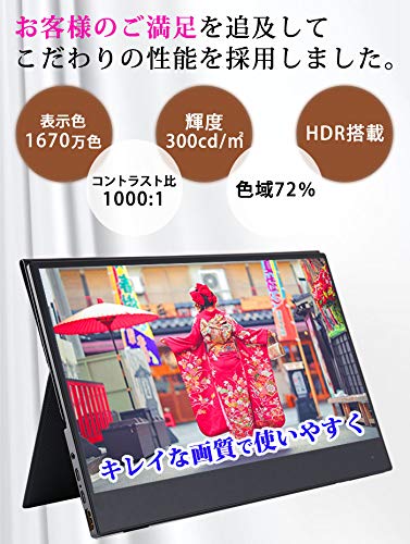 Amazon.co.jp: WINTEN モバイルモニター 13.3インチ WT-133BT-BK