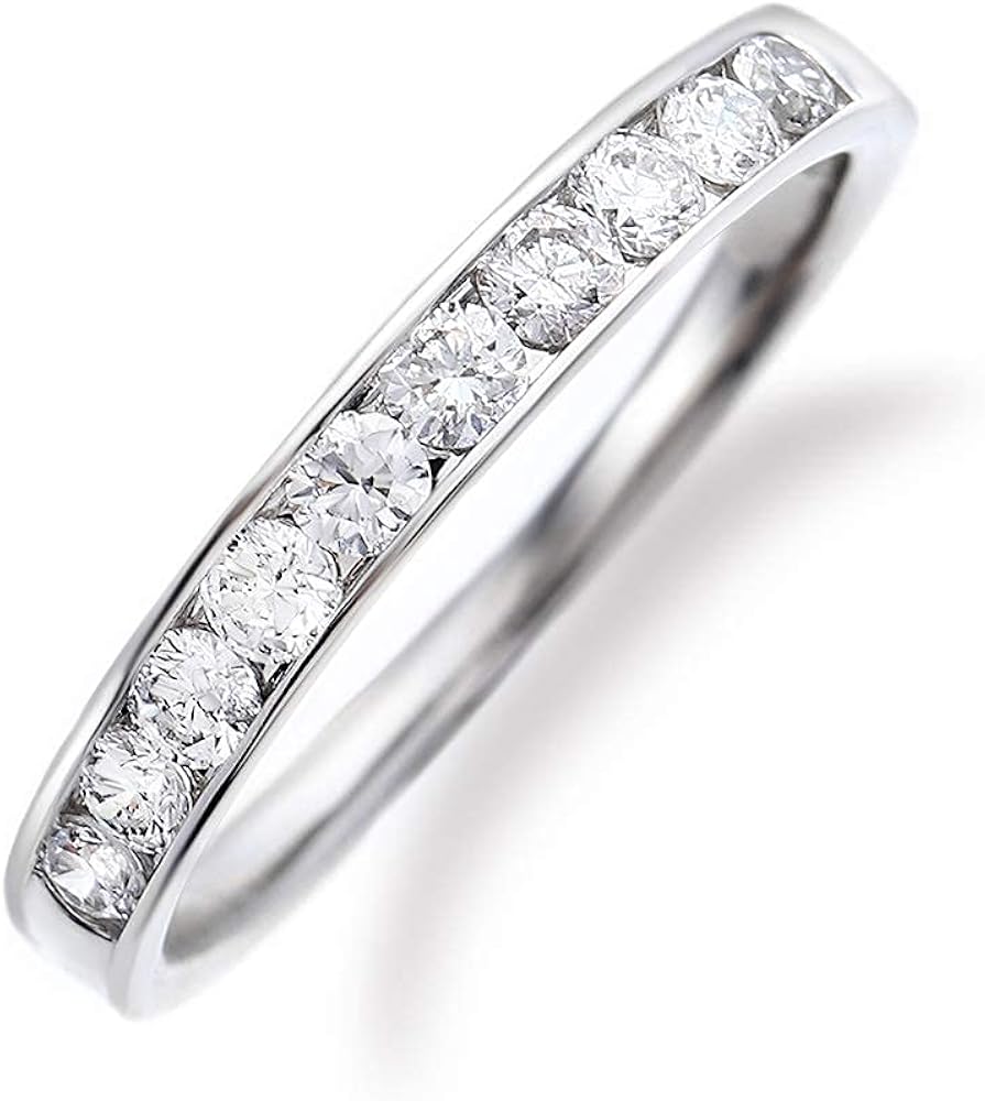 Amazon | LEGAN (レガン) ハーフ エタニティリング レール留 プラチナ