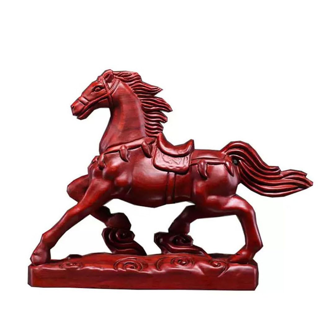 Amazon.co.jp: 木彫り 馬の置物 大きい 午の置物 干支 新年 置物